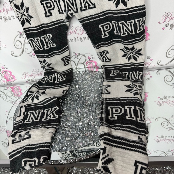 Victoria secret pink onesie long sleeve but flap waffle knit winter Pajamas - Picture 9 of 14